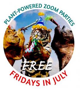 FREE Zoom parties every Friday night in July for Plant-Powered Meat Month