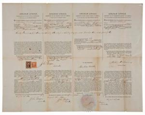 War dated, four-language whaling ship’s passport signed by Abraham Lincoln (est. $10,000-$12,000).