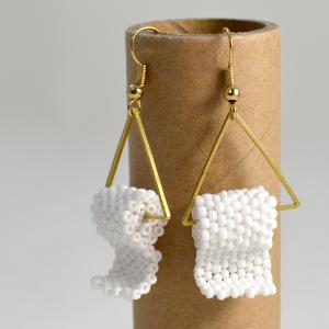 White Toilet Paper Earrings Funny Gift For Her