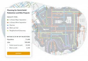 Cities like Seattle, WA use Remix to quickly capture data and identify corridors for Quick Build projects.
