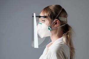 Plastic multi-use protective face shields