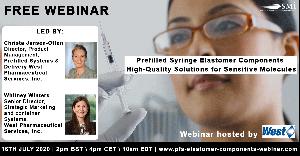 Free Exclusive Webinar on Prefilled Syringe Elastomer Components
