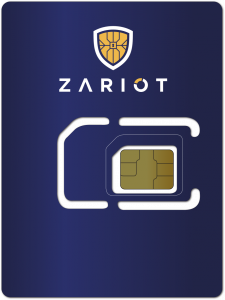 ZARIOT 3-in-1 eUICC IoT SIM card with logo