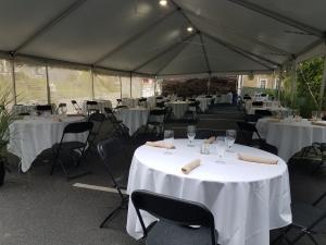 affordable tent and event rentals with walls to protect aginst rain