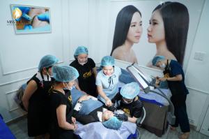 A team of professional beauty experts at Miss Tram Beauty Center