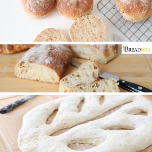 bread baking kits for Ciabatta, Fougasse and multigrain burger buns
