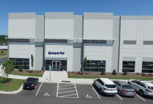 "Exterior picture of the new Superfici America headquarters for North America located in Concord, NC"