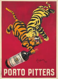 From the Art Deco era, Leonetto Cappiello’s dynamic design from 1928 for Porto Pitters, which had not been available at auction in 30 years, realized $21,600.