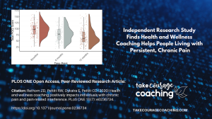 Take Courage Coaching PLOS Study Press Release Image with Citation