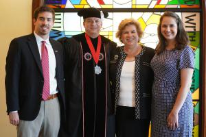 GWU President Dr. William Downs and Family