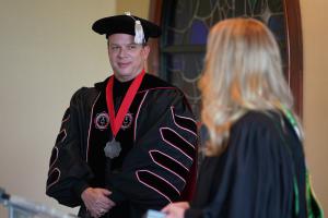 Dr. William Downs Installed at 13th President of Gardner-Webb University by Board Chair Jennifer Marion Mills