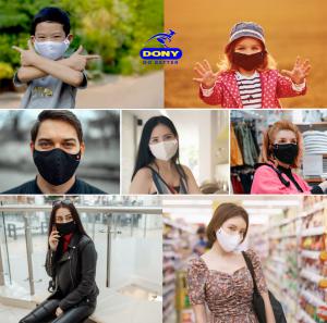 DONY MASK - premium antibacterial cloth face mask (washable, reusable) with CE, FDA, TUV Reach, DGA Certification