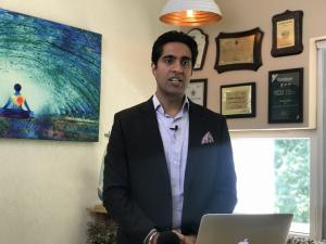 Virtual Keynote Speaker Simerjeet Singh presenting How to Focus in Uncertainty