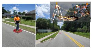 Electro Scan field crews match internal pipe defects with above ground subsidence to identify pre-sinkhole risk assessments.