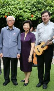 Sam Chew Soo Yan with Tony and Mary Tan