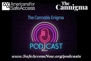 Graphic of ASA and The Cannigma Partnership to Co-produce Podcasts for Cannabis Patients, Caregivers, Providers, and Supporters