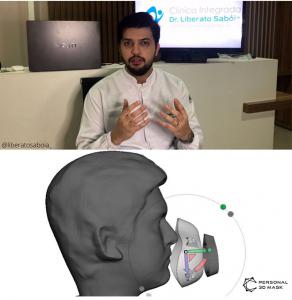 Mascara Digital personalizada Dr. Liberato e Dr. Igor Ribeiro Personal 3D Mask