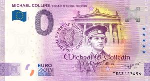 Michael Collins 0 Euro commemorative banknote memorabilia souvenir coin