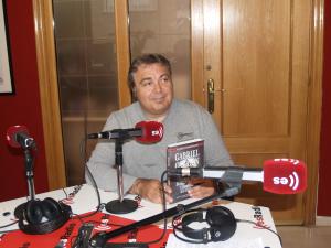 Gabriel Carrion speaking ar a radio show