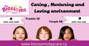 Blossoms daycare calgary at two locations - Franklin SE and Temple NE. Visit- https://blossomsdaycare.ca/