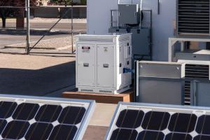 A BlockBox in operation on Kirtland Air Force Base for the Kirtland Resiliency Project.