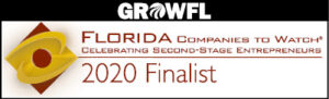 Image that says GrowFL Florida companies to watch celebrating second-state entrepreneur 2020 Finalist