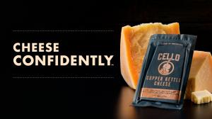 The new Cello ad campaign tagline: "Cheese Confidently."