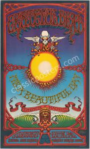 AOR 3.116 Signed 1969 Grateful Dead Hawaiian Aoxomoxoa poster