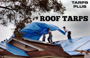 Hurricane roof tarps