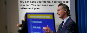 California Governor Gavin Newsom helps people keep their homes during COVID-19