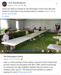 tents as classrooms