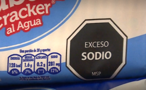 Exceso de Sodio Label - Soon to be Required on All High-sodium Foods Sold in MX.