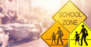 image of school zone signs