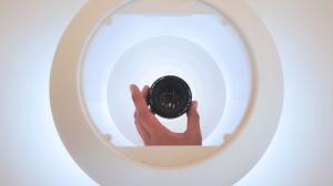 photo of a camera lens taken with the use of Orangemonkie Foldio 360 Smart Dome