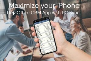 iPhone showing DejaOffice App