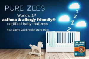 Pure Zees asthma and allergy friendly certified Crib Mattress and Crib In Room