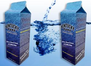 100% Biodegradable Kentucky Pure Mineral Water cartons.