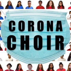 Corona Choir podcast logo, Choir, Mask, Singers