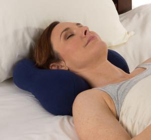 Chiropractic neck pillow for sleeping.  Award-winning design.  People sleep on it and wake up with no neck pain.