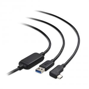 Cable Matters Active USB-C cable is compatible with the Oculus Quest and Oculus Quest 2 headset's Oculus Link cable feature and supports connecting to PCs with a USB-A 3.0 port.