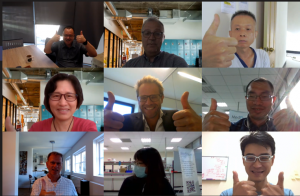 Video conference between RAPID Health Fall 2020 participants and organizers in Utrecht.