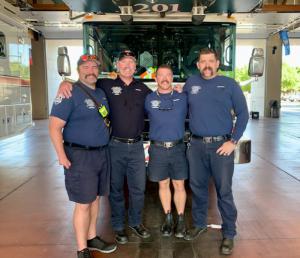 Battalion Safety Officer Jim Barnhart with fellow Mesa Department Station 201 members.