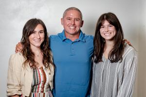 Shane Ryder with his daughters Faithanne and Trinity