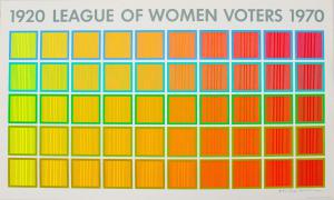 Screenprint by Richard Anuszkiewicz for 50th Anniversary of the League of Women Voters