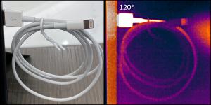 Infrared Photo of Malicious USB Cable