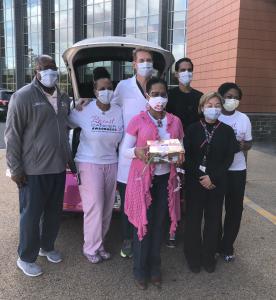 Tanja with the Hematology/Oncology Team at Fort Belvoir Community Hospital as they rolled out the red carpet. They made me feel like a celebrity.