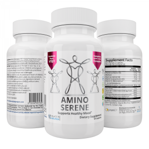 NEW AminoSerene Advanced Supplement w/ YTE to calm anxiety, look and feel younger, manage stress, collagen, immune system, Norwegian Young Tissue Extract, non-dairy, vegetarian
