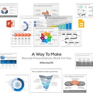 Info-graphic showcasing numerous PowerPoint templates offered by SlideUpLift