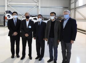 Chairman Seunghyuk Cha, Aerospace9; Chairman and CEO George Bye, Bye Aerospace;  Vice Chairman/CTO Sudong Lim, Aerospace9; CEO Inbok Wi, Aerospace9; CFO Paul McAuliffe, Bye Aerospace.