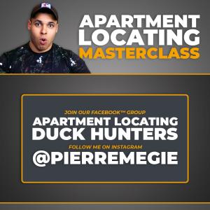 image of Pierre's Social media accounts & Masterclass Follow @pierremegie on Instagram & follow @Apartment Locating Duck Hunters on Facebook group